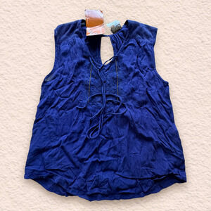 Roberta Freymann Hazel Top Navy Women size XS New without Tags !‎